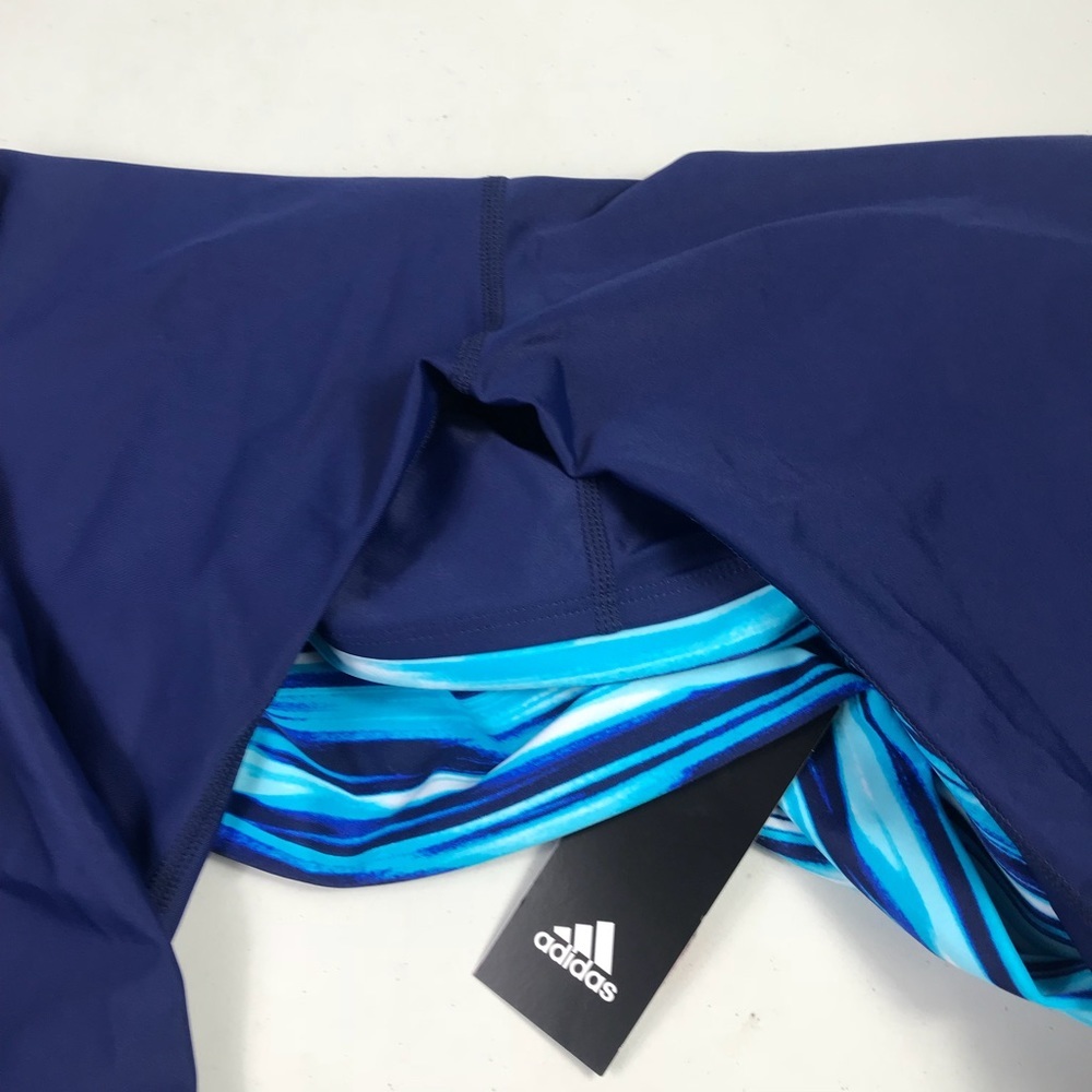 Adidas Blue Capri Active Pants Size Large NWT - Picture 4 of 6